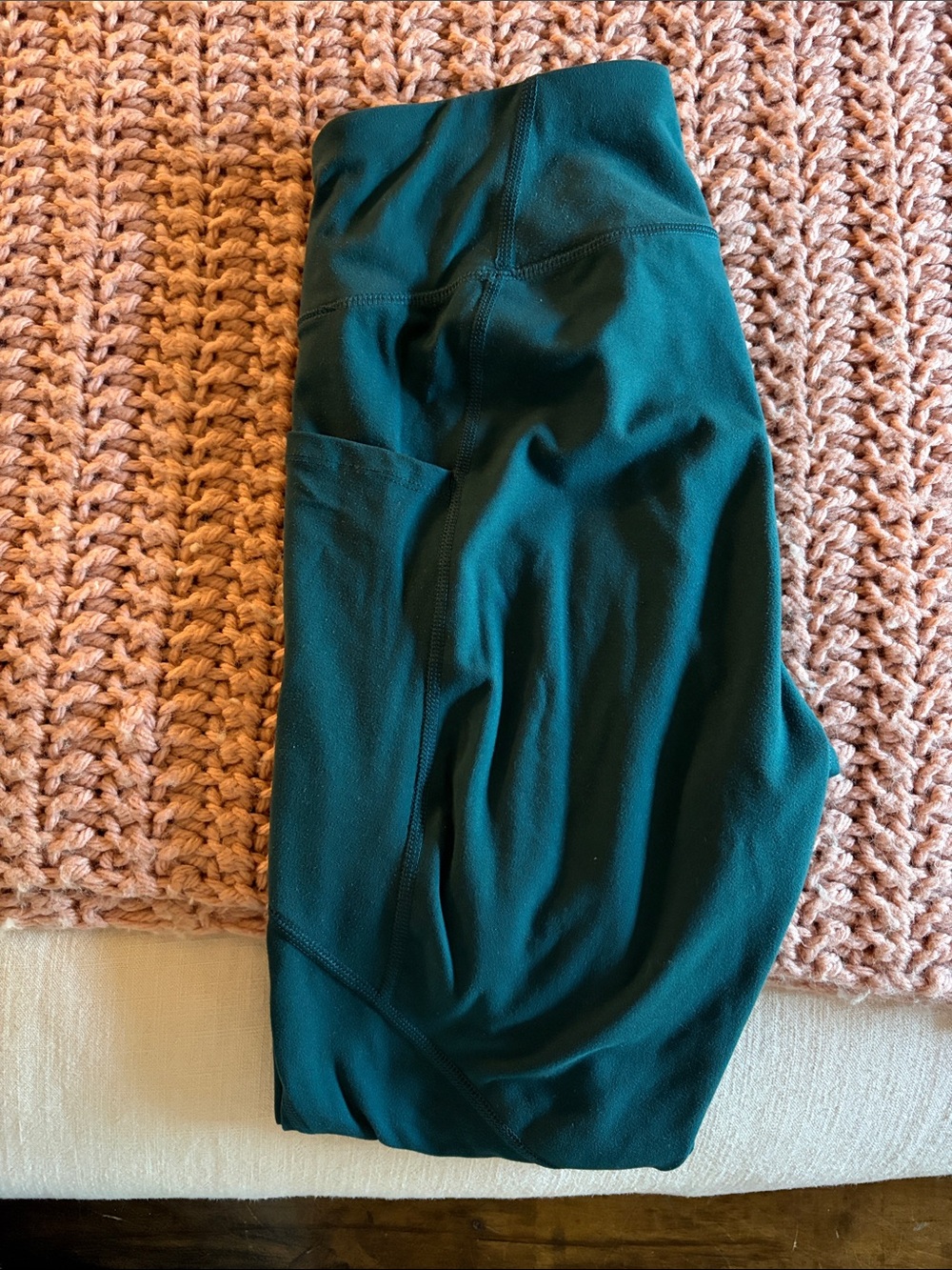 Kids Teal Active Leggings with Side Pocket